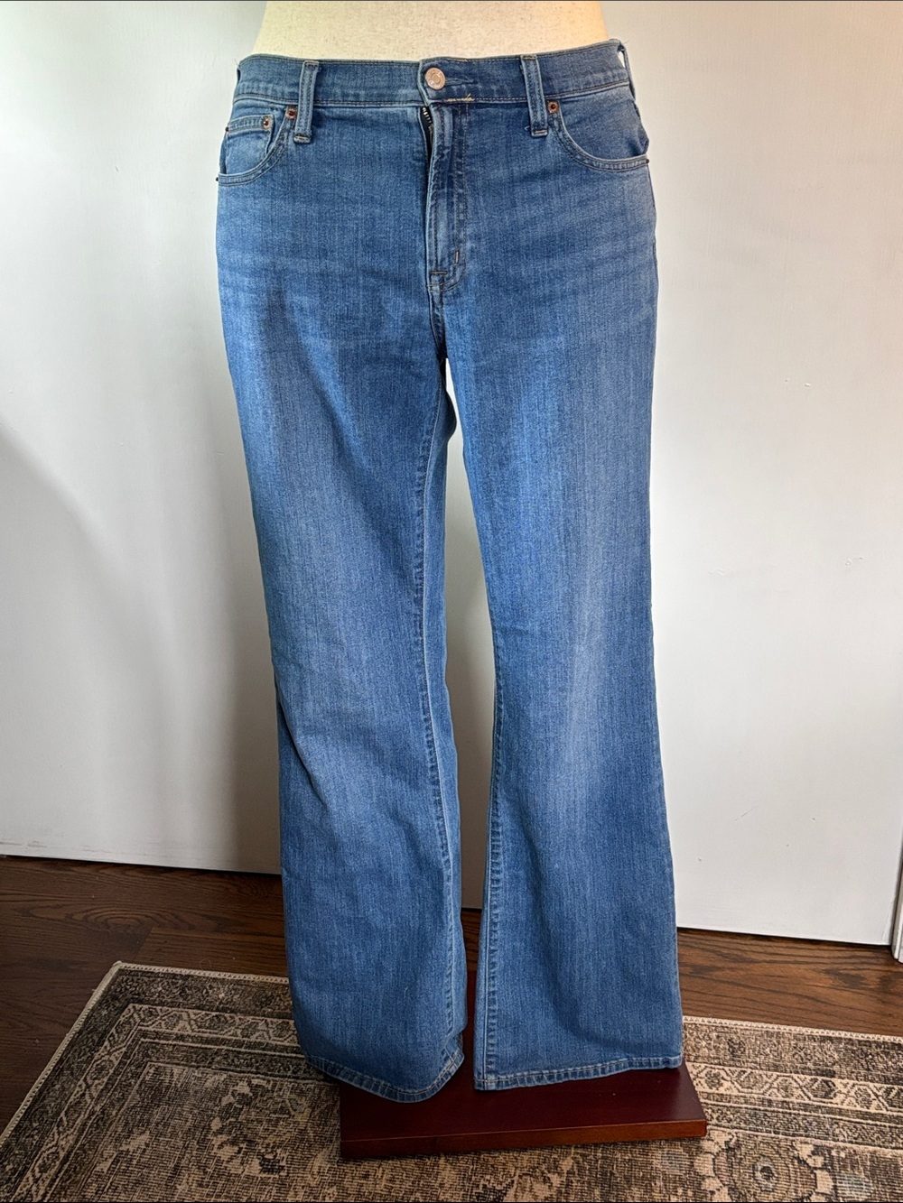 GAP Medium Blue Mid-rise Bootcut Jeans